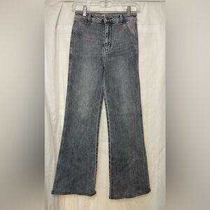 KANCAN Gray Wash High Rise Wide Leg Jeans C026